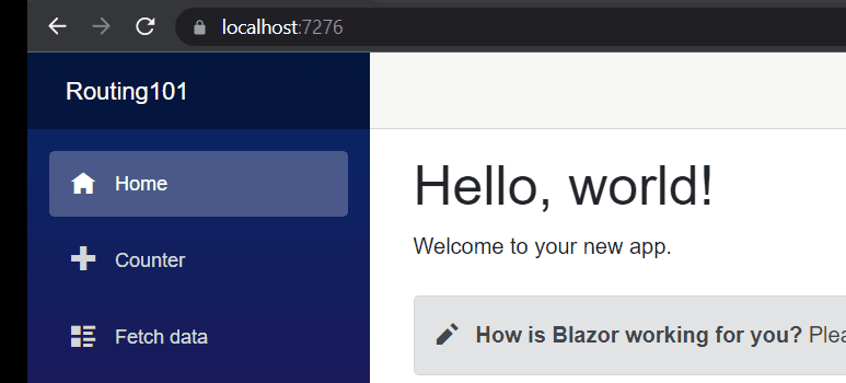 Routing 101 in Blazor